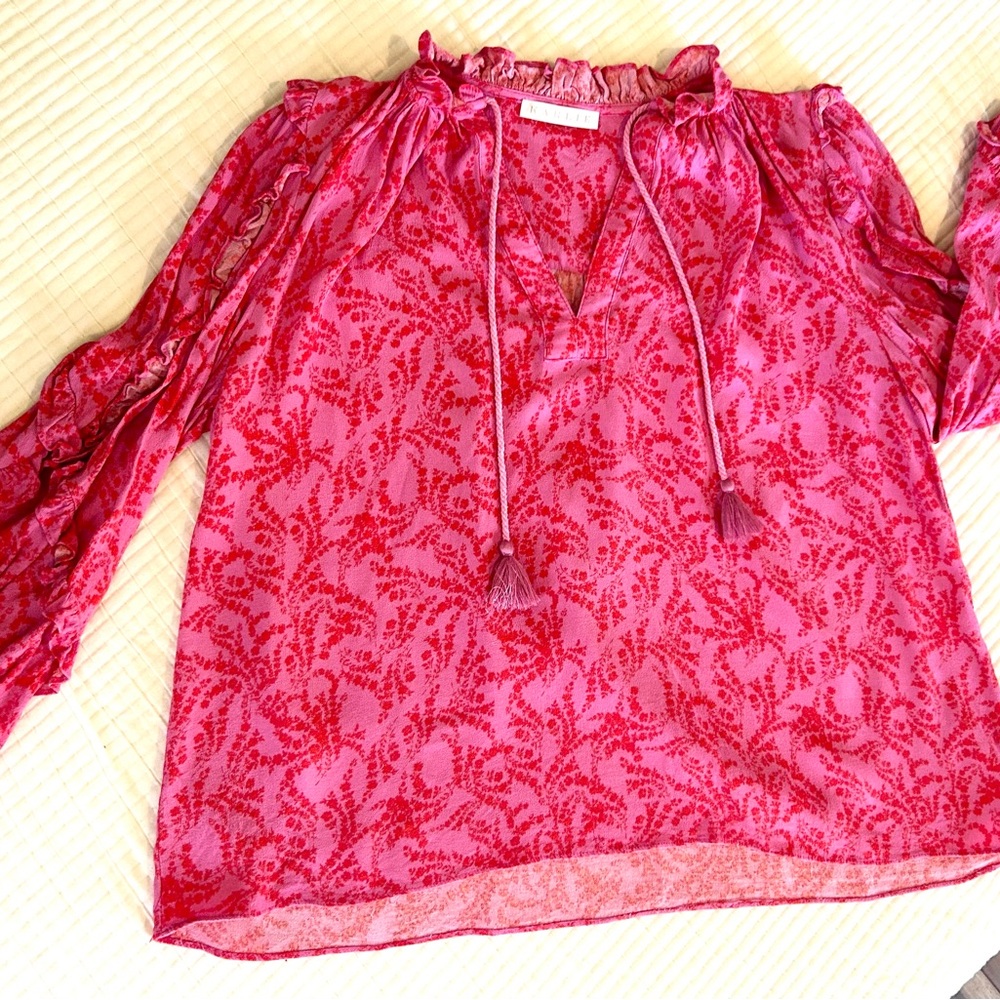 Karlie Pink Floral Blouse